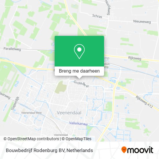 Bouwbedrijf Rodenburg BV kaart