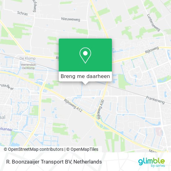 R. Boonzaaijer Transport BV kaart