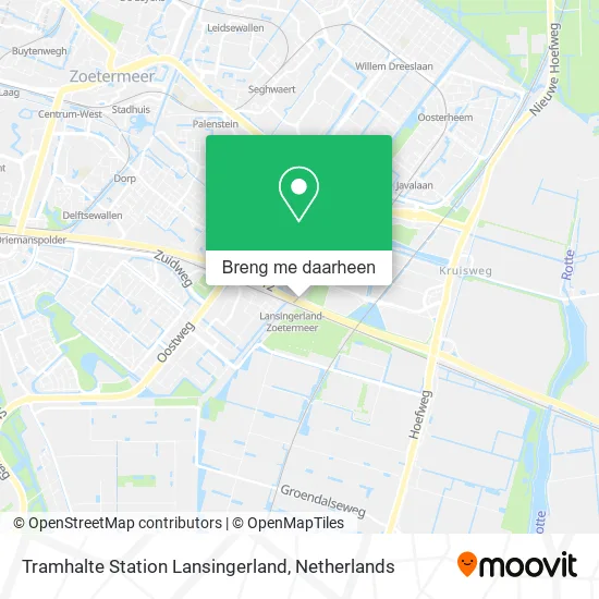 Tramhalte Station Lansingerland kaart