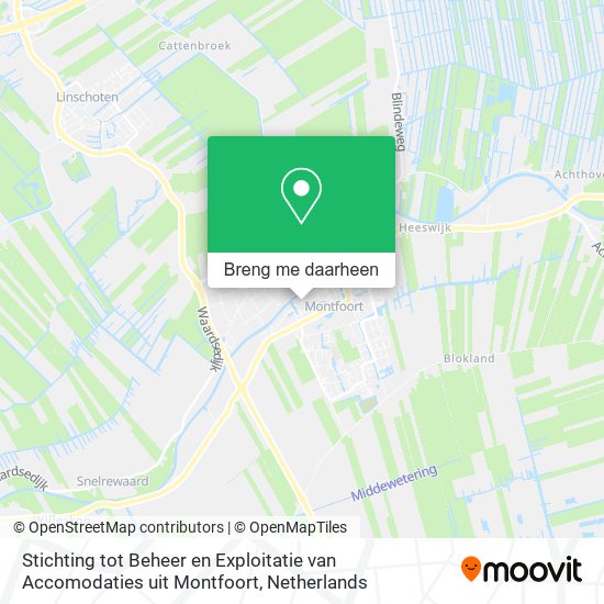 Stichting tot Beheer en Exploitatie van Accomodaties uit Montfoort kaart