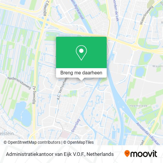 Administratiekantoor van Eijk V.O.F. kaart
