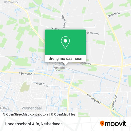 Hondenschool Alfa kaart
