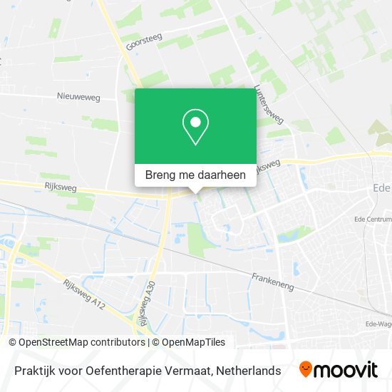 Praktijk voor Oefentherapie Vermaat kaart