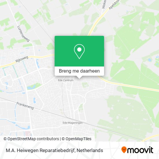 M.A. Heiwegen Reparatiebedrijf kaart