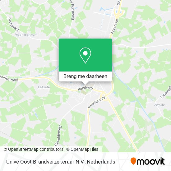 Univé Oost Brandverzekeraar N.V. kaart