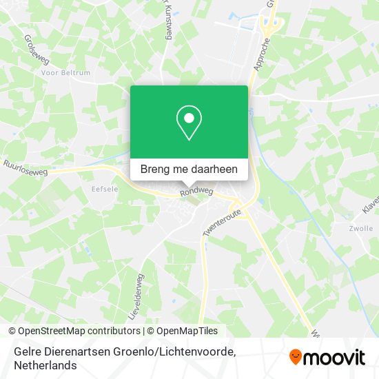 Gelre Dierenartsen Groenlo / Lichtenvoorde kaart