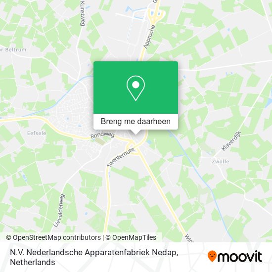 N.V. Nederlandsche Apparatenfabriek Nedap kaart