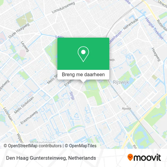 Den Haag Guntersteinweg kaart