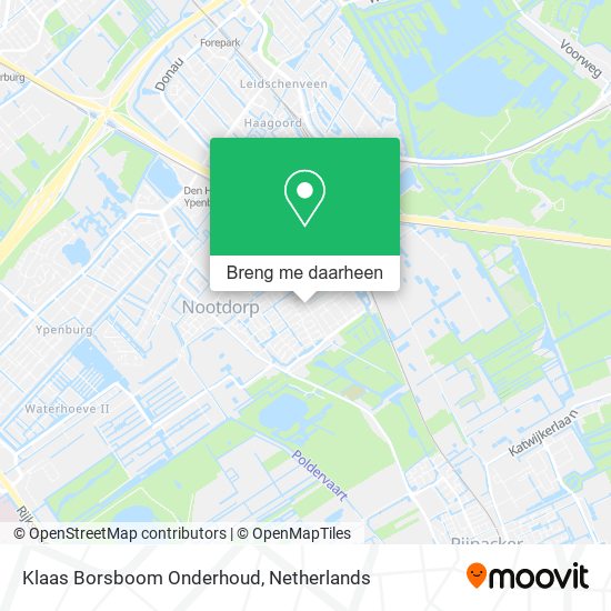 Klaas Borsboom Onderhoud kaart