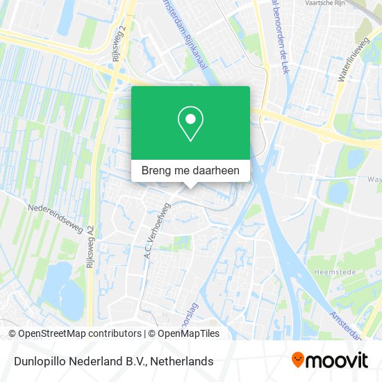 Dunlopillo Nederland B.V. kaart