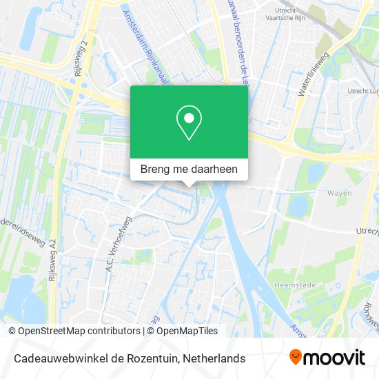 Cadeauwebwinkel de Rozentuin kaart