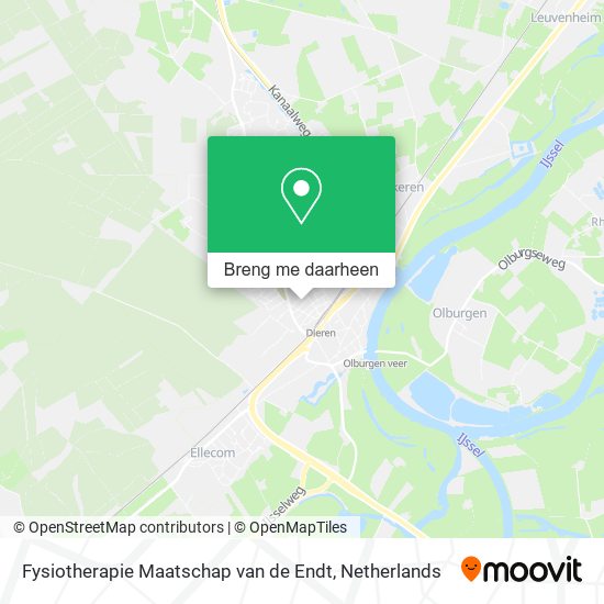 Fysiotherapie Maatschap van de Endt kaart