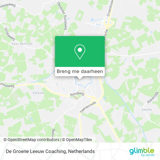 De Groene Leeuw Coaching kaart