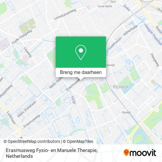 Erasmusweg Fysio- en Manuele Therapie kaart