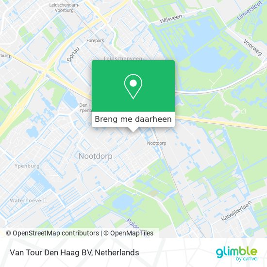 Van Tour Den Haag BV kaart