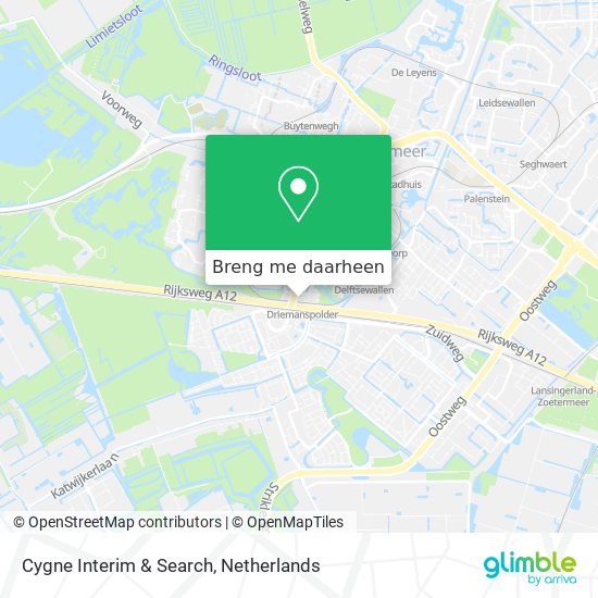 Cygne Interim & Search kaart