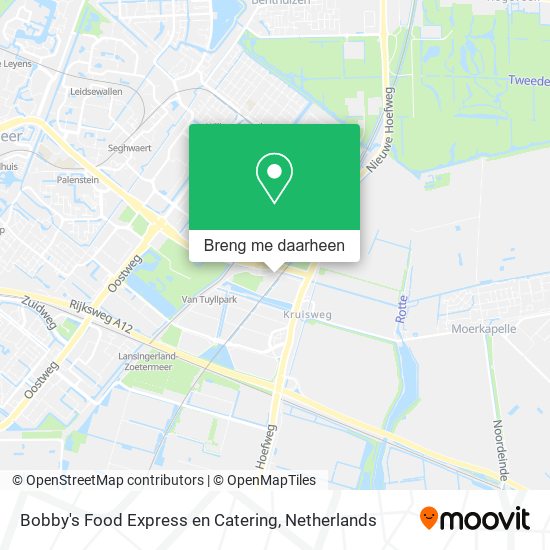 Bobby's Food Express en Catering kaart