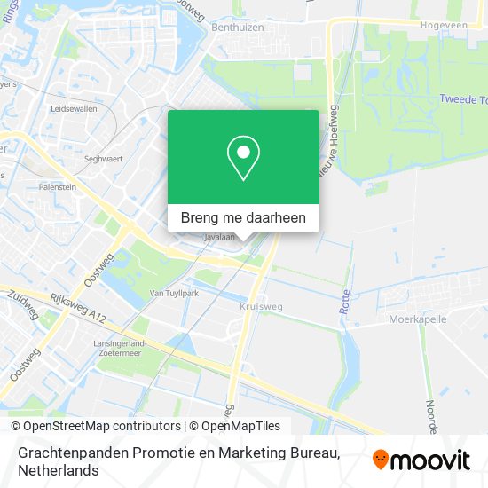 Grachtenpanden Promotie en Marketing Bureau kaart