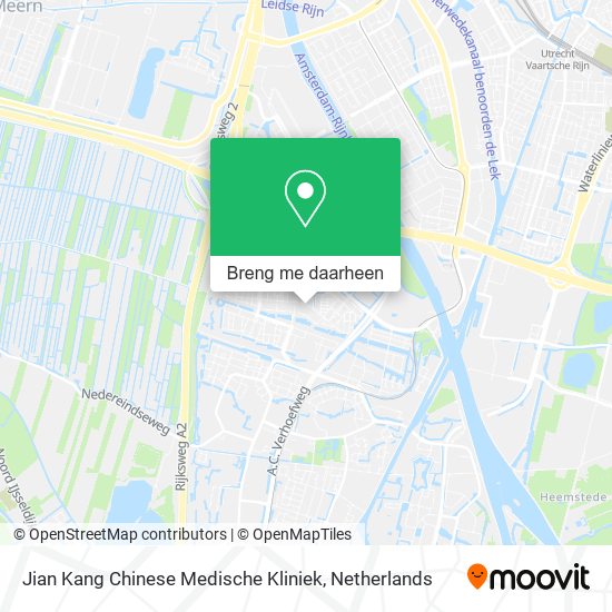 Jian Kang Chinese Medische Kliniek kaart