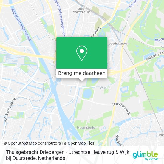 Thuisgebracht Driebergen - Utrechtse Heuvelrug & Wijk bij Duurstede kaart