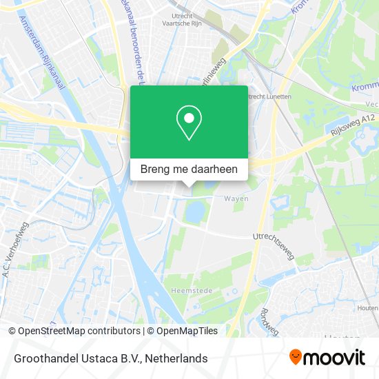 Groothandel Ustaca B.V. kaart