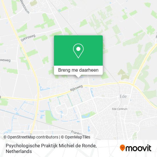 Psychologische Praktijk Michiel de Ronde kaart