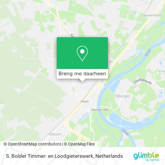 S. Bolder Timmer- en Loodgieterswerk kaart