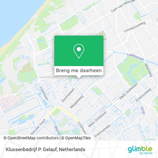 Klussenbedrijf P. Gelauf kaart