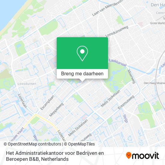 Het Administratiekantoor voor Bedrijven en Beroepen B&B kaart