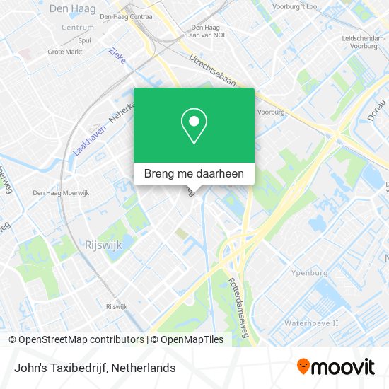 John's Taxibedrijf kaart