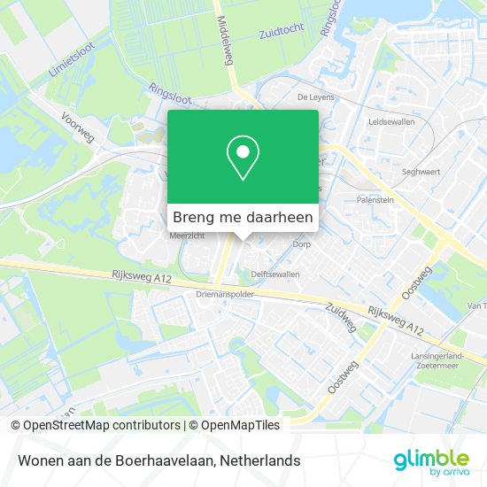 Wonen aan de Boerhaavelaan kaart