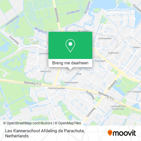 Leo Kannerschool Afdeling de Parachute kaart