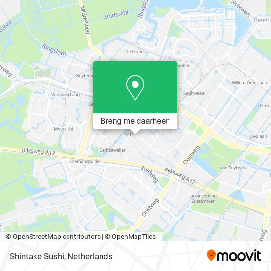 Shintake Sushi kaart