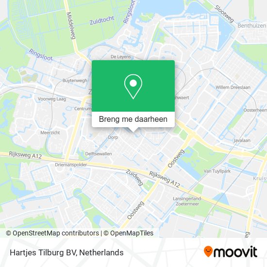 Hartjes Tilburg BV kaart