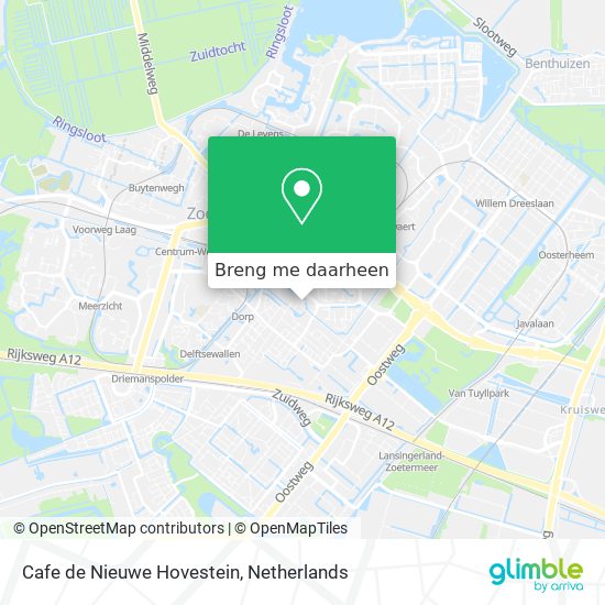 Cafe de Nieuwe Hovestein kaart