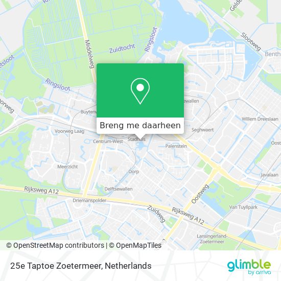 25e Taptoe Zoetermeer kaart