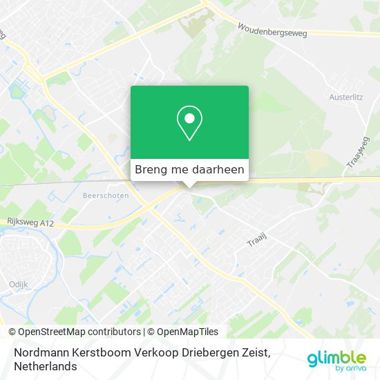 Nordmann Kerstboom Verkoop Driebergen Zeist kaart