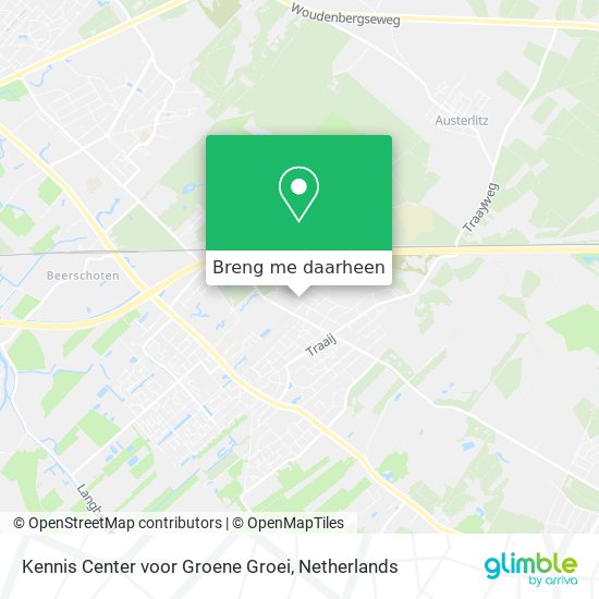 Kennis Center voor Groene Groei kaart