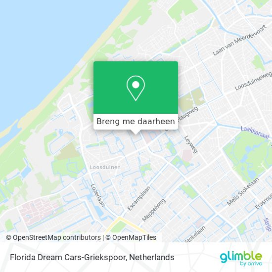 Florida Dream Cars-Griekspoor kaart