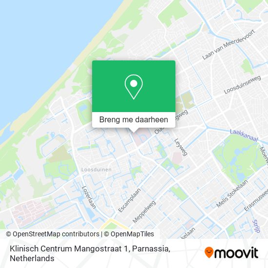 Klinisch Centrum Mangostraat 1, Parnassia kaart