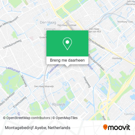 Montagebedrijf Ayebe kaart