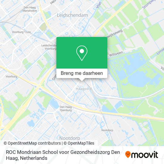 ROC Mondriaan School voor Gezondheidszorg Den Haag kaart