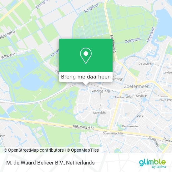 M. de Waard Beheer B.V. kaart