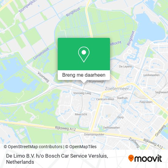 De Limo B.V. h / o Bosch Car Service Versluis kaart