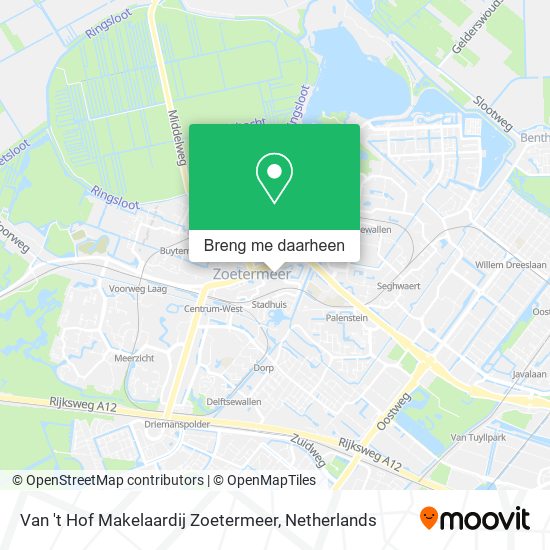 Van 't Hof Makelaardij Zoetermeer kaart