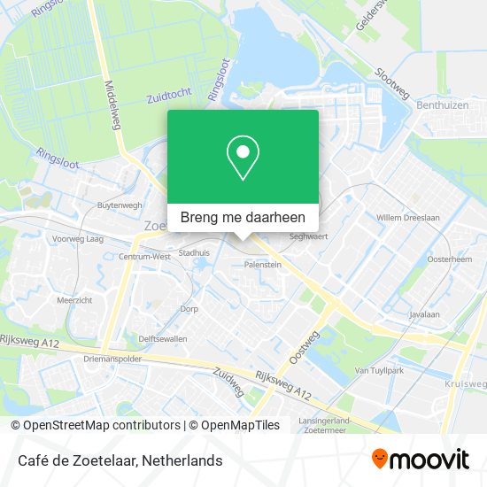 Café de Zoetelaar kaart