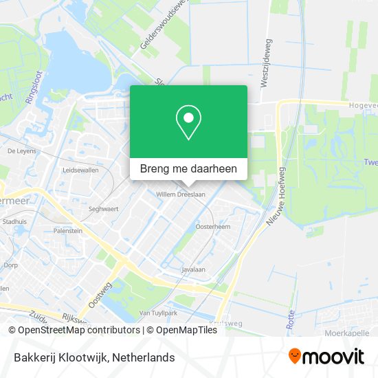 Bakkerij Klootwijk kaart