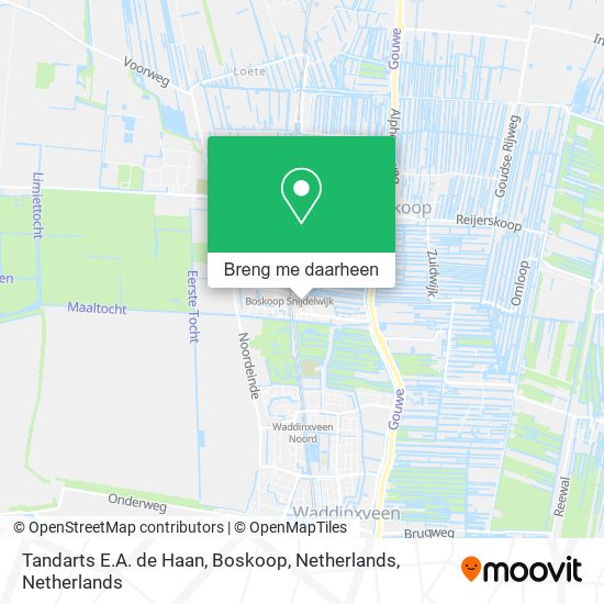 Tandarts E.A. de Haan, Boskoop, Netherlands kaart