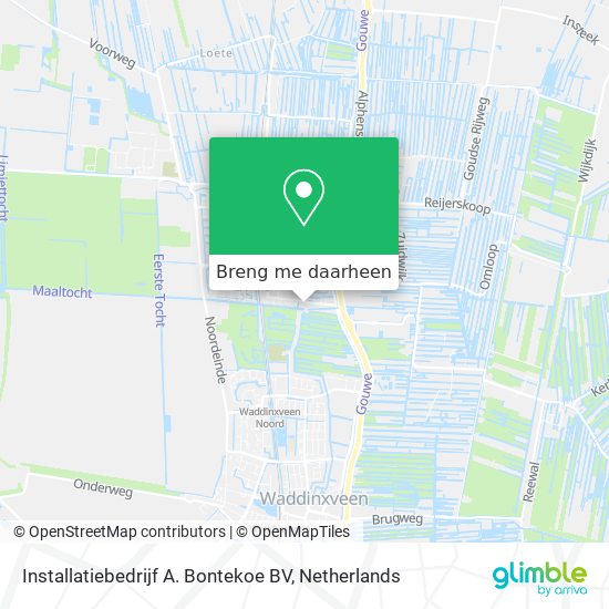 Installatiebedrijf A. Bontekoe BV kaart