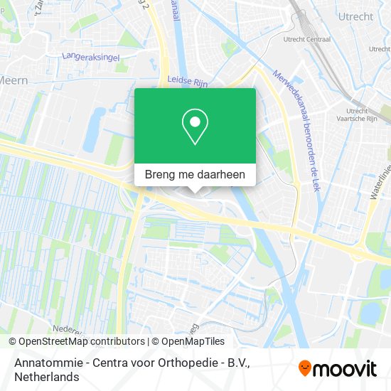 Annatommie - Centra voor Orthopedie - B.V. kaart